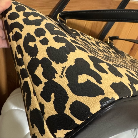 🐆Coach Gallery Tote Bag With Leopard Print - Picture 10 of 10